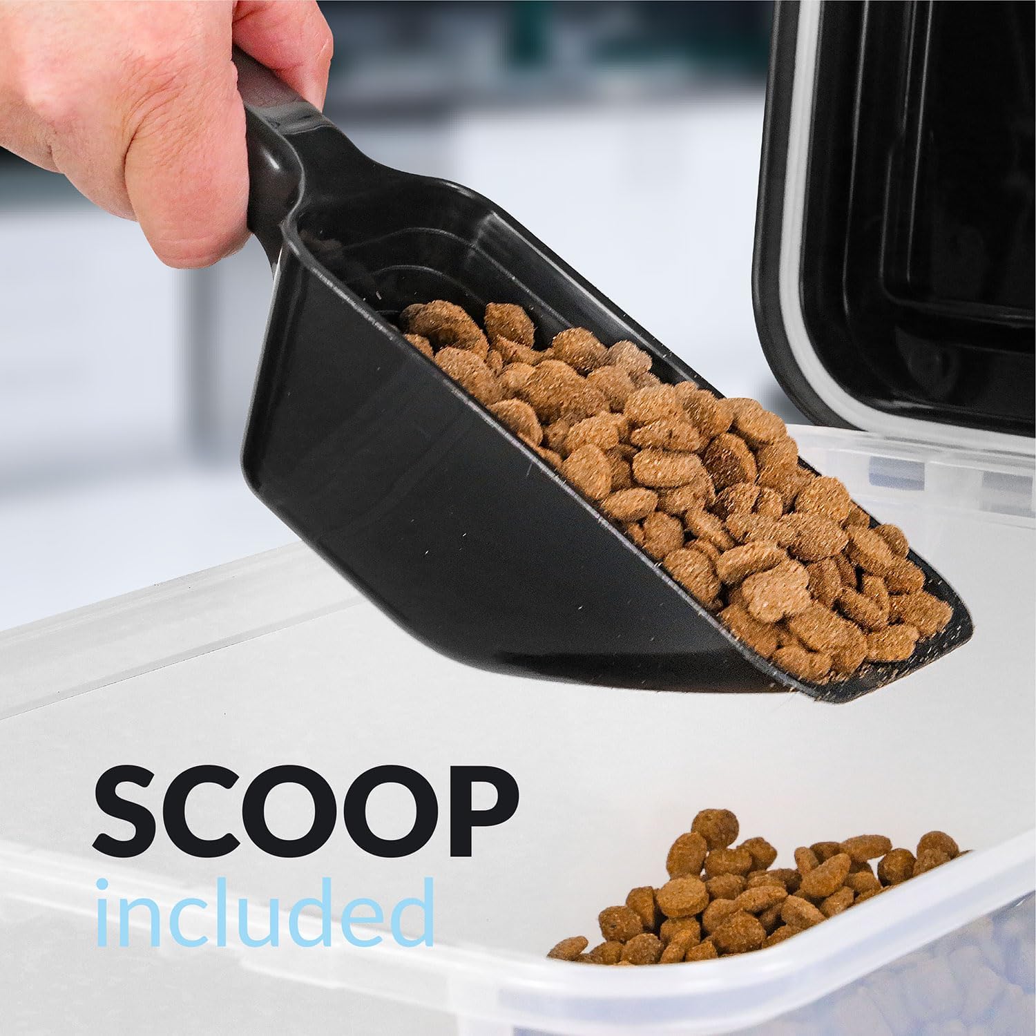 20L Rolling Airtight Pet Food Storage Bin with Scoop