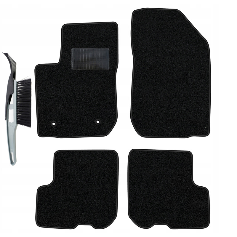 Velour Floor Mats Complete Set For Renault Ii 2012-2020