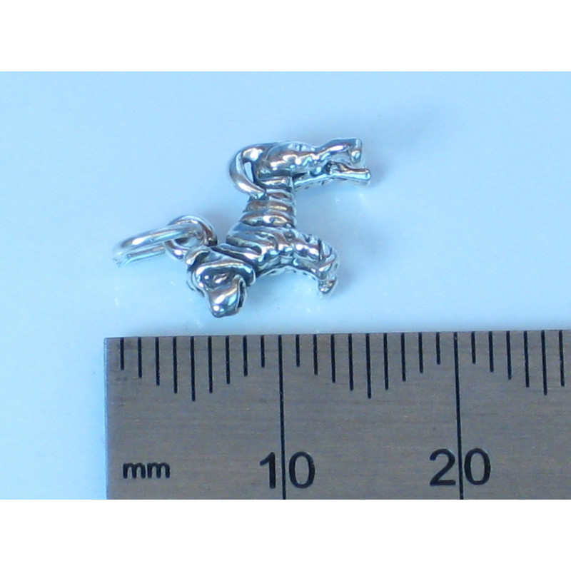 Sterling Silver Shar-Pei Dog Charm, Dog Lover Gift