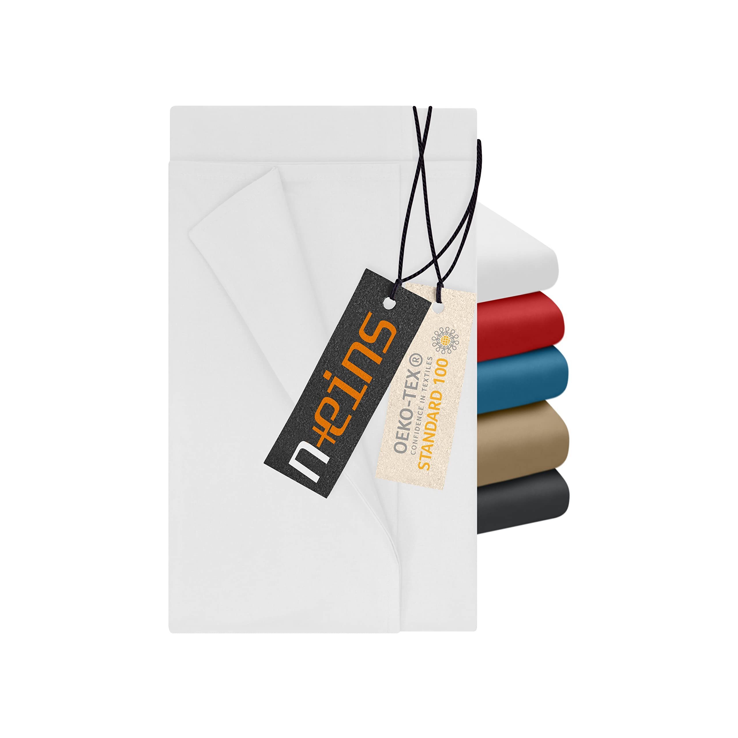Fitted Sheet-less Bed Sheet, 100% Cotton, 150x250 Cm, Solid Color, Care, For Bedroom