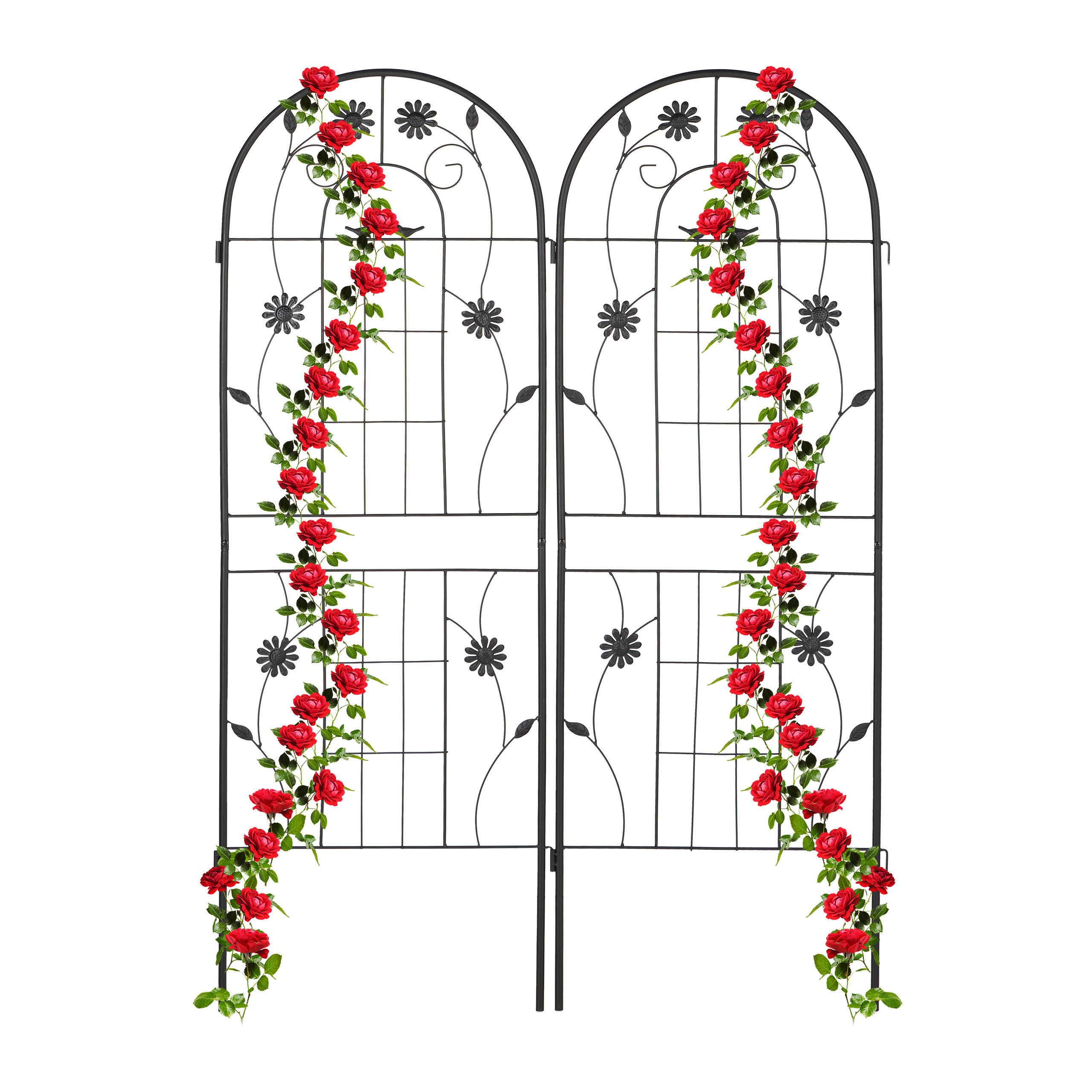 2 X Black Rankgitters - (w)50 X (h)150 Cm