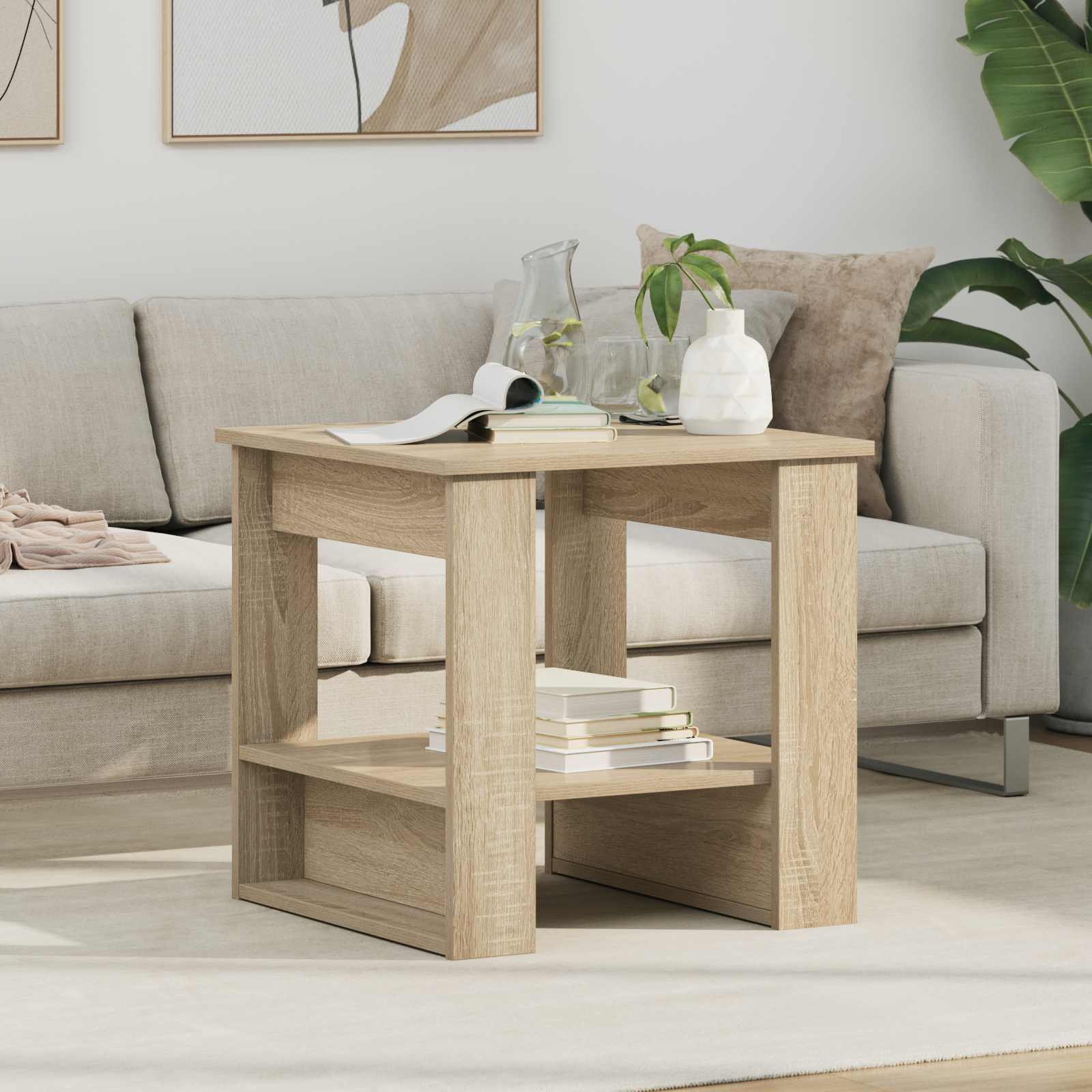 Vidaxl Modern Coffee Table Living Room Table Wooden Table Modern Table Rectangular Low Table Modern Living Room Furniture Table Decorative Table