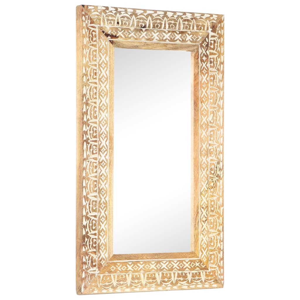 Image of Vidaxl Mirror Wooden Mirror Wall Mirror Cosmetic Mirror Hallway Mirror Wardrobe Mirror Framed Mirror Makeup Mirror Bathroom Mirror Living Room Mirror