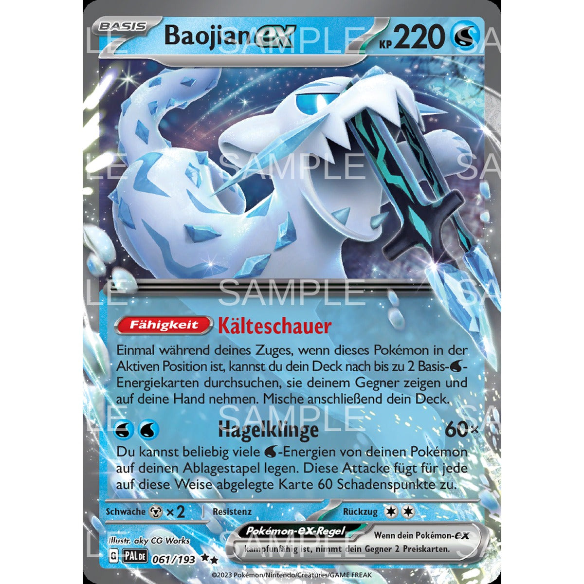 Image of Card Baojian Ex 061/193 Pal In Paldea Double Rare Nm German