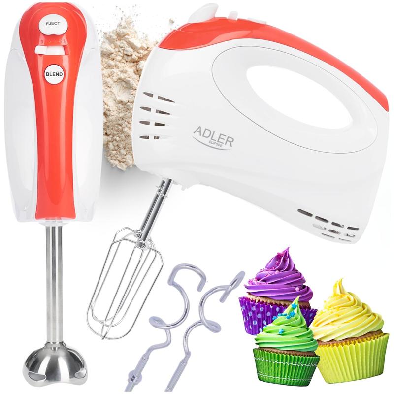 TEMU Robot mélangeur de cuisine 300W, 5 vitesses pour mélanger, et mixer. Ensemble d'accessoires en acier inoxydable et chromés. Idéal pour les