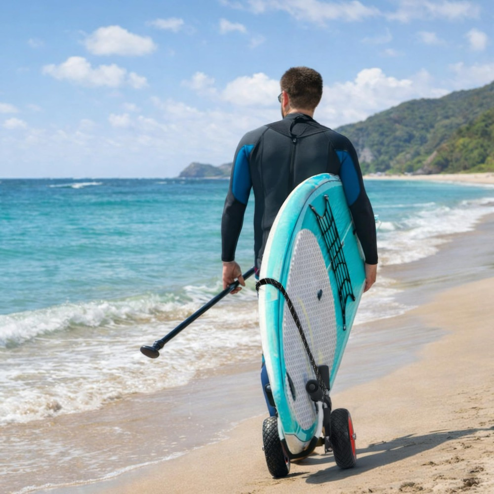 Image of Foldable Surfboard Cart, Cart, Durable Kayak And Canoe Cart, Suitable For Kayaks, , And Paddleboards, 100 Kg Load Capacity – Portable Boat Cart