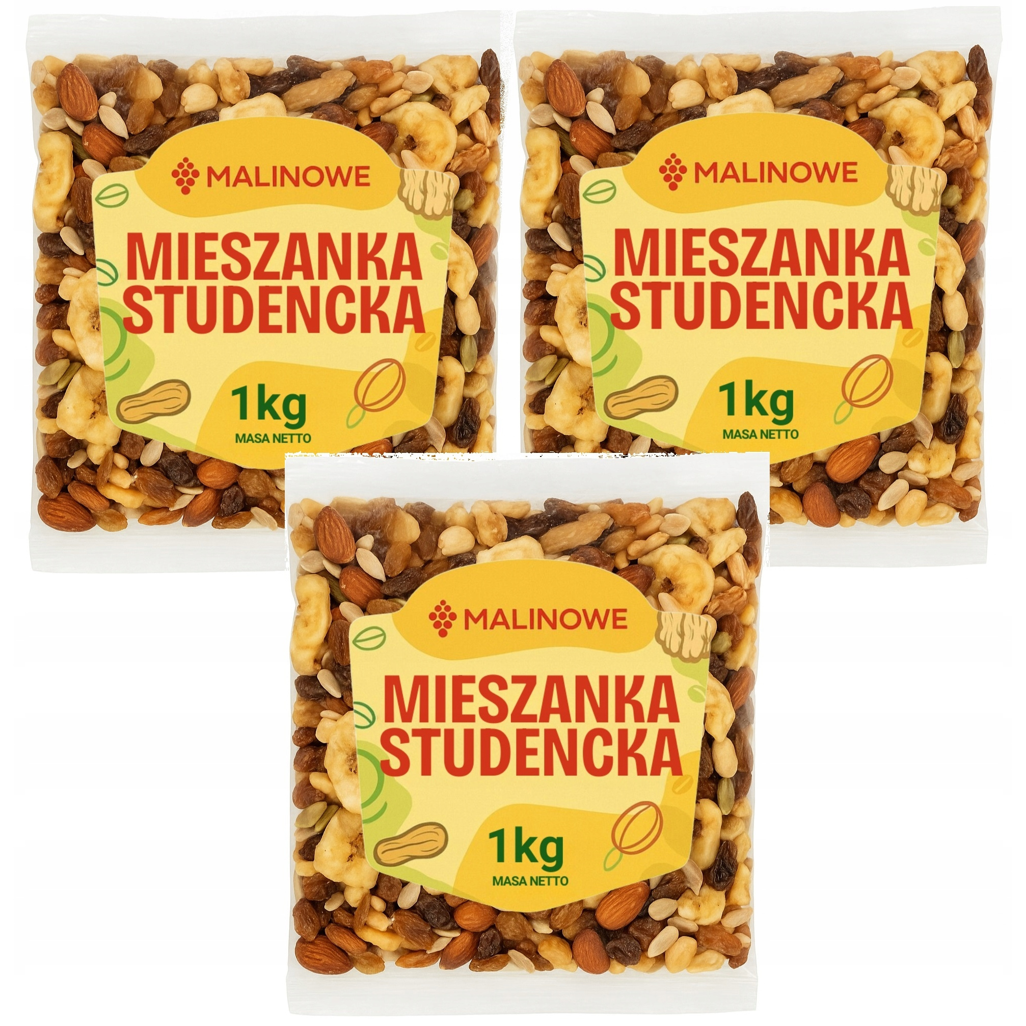 Image of Student Mix 3x1kg Walnut Bakery Natural Premium