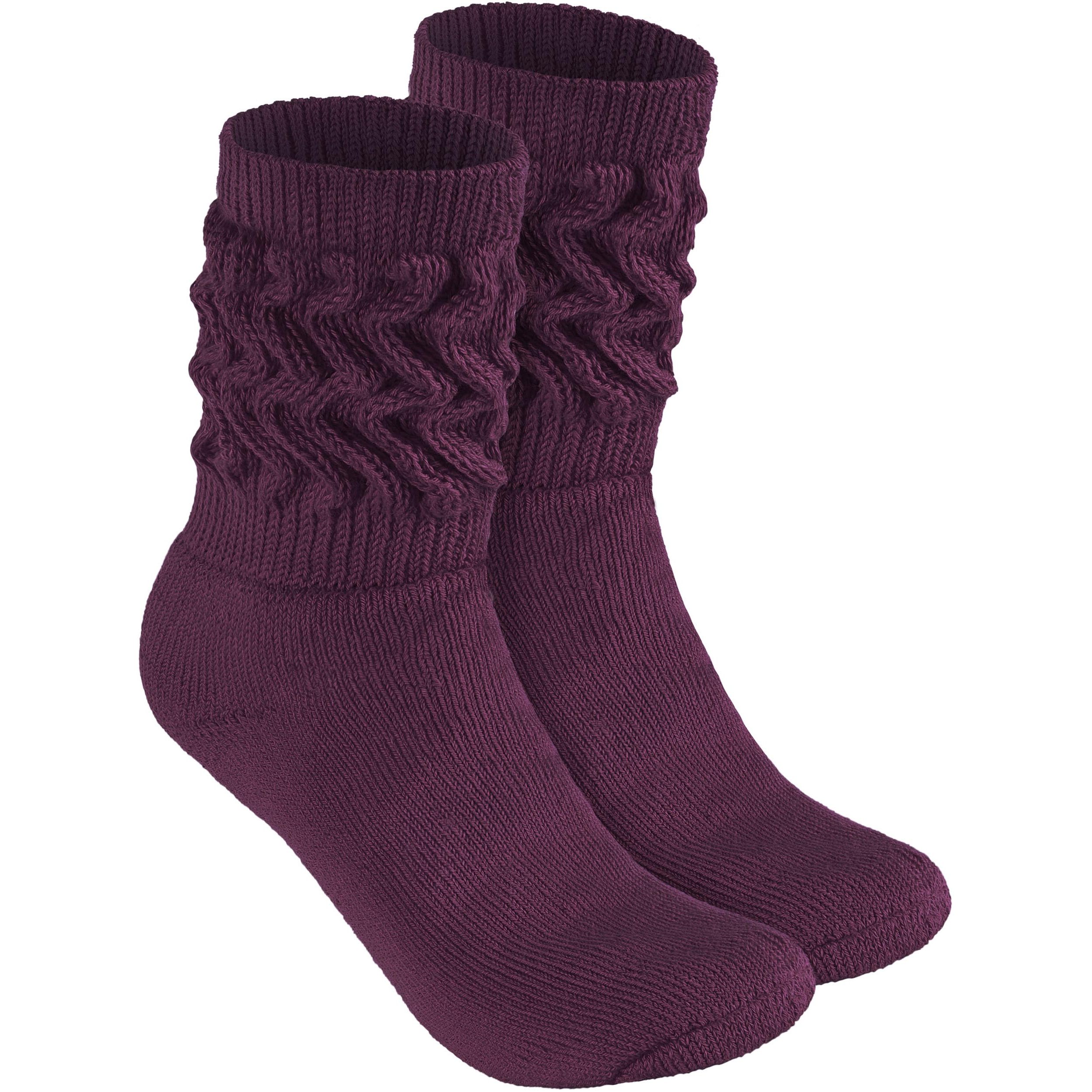 Image of Brubaker Slouch Socks - Women's Slipper Socks For Fitness, Yoga, Workout, Gymnastics, And Wellness - 1 Pair Of Knit Sports Socks For Women