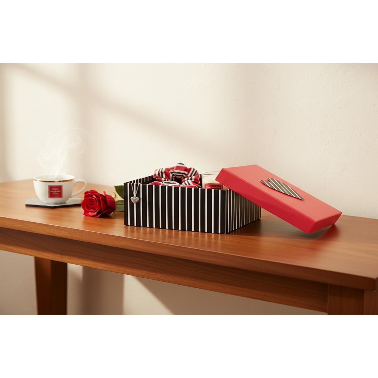 Emartbuy Rigid Rectangle Gift Box with Lid, Large Presentation