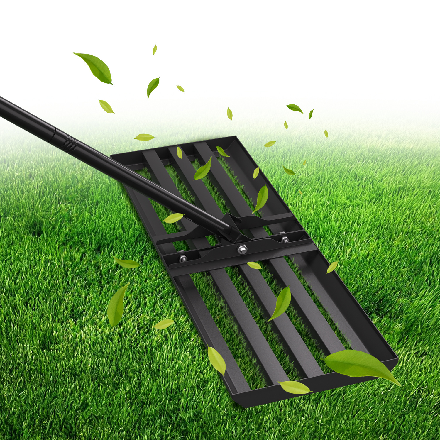 TEMU Lawn Rake Levellingrake Lawn Rake Rake Steel 2m Surface 75x25cm