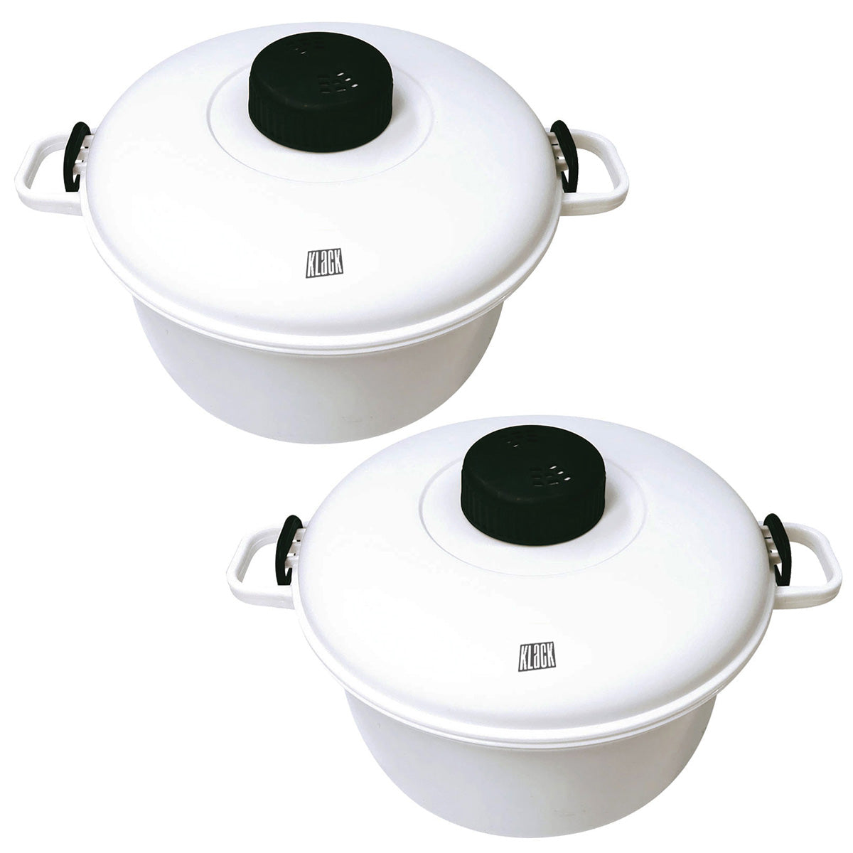 TEMU Olla a Presión X2 ® para Microondas (Pack de 2 unidades) - con Válvula Regulable - Fácil de Limpiar