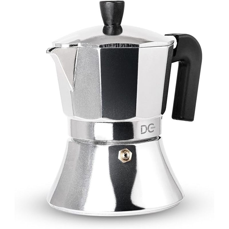 TEMU Casa Caffettiera Induzione, Moka Induzione 3 Tazze, Moka in Alluminio per Caff癡 Espresso, Compatibile con a Gas e Induzione