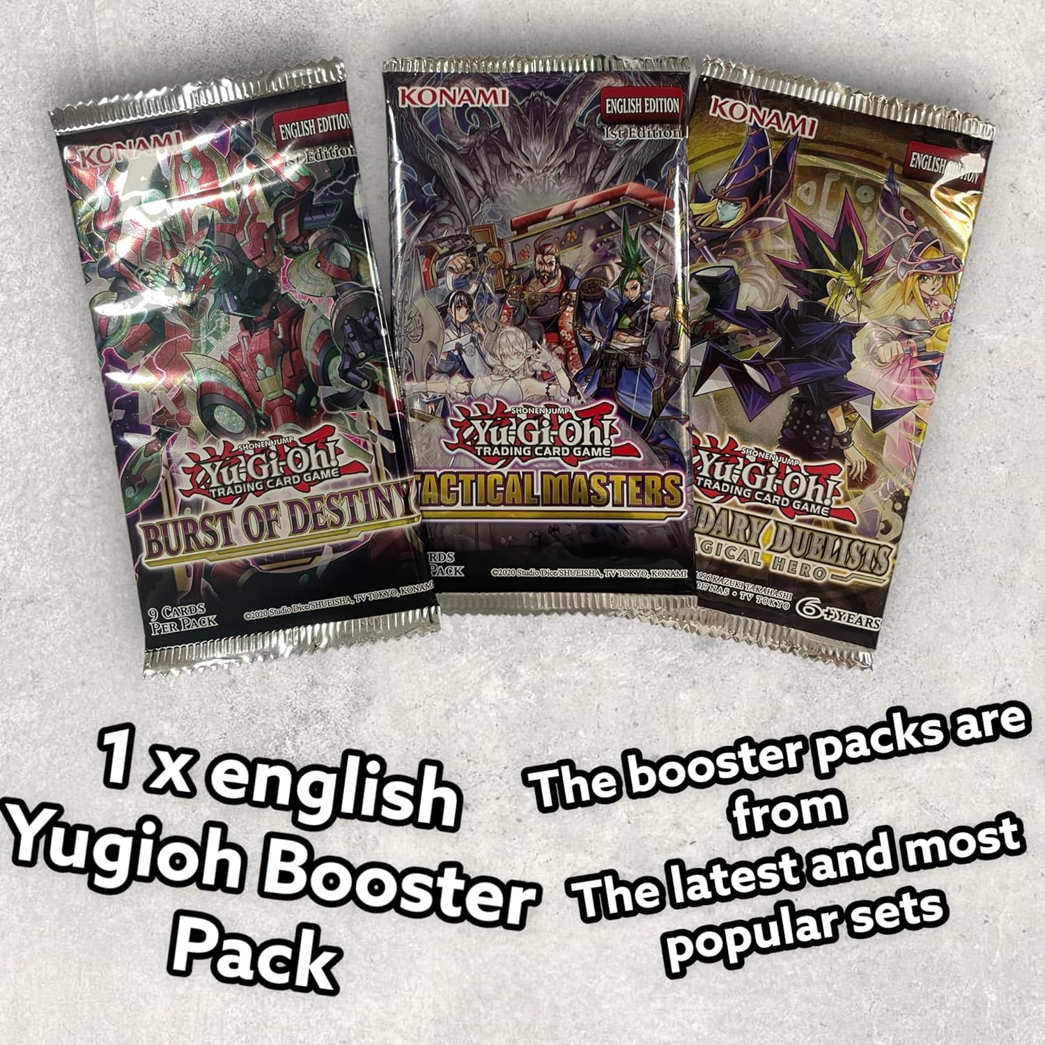 YU-GI-OH! Collection Set - 100 English Cards (85 Common / 10 Rare / 5 Holo) + 1X Random Current 1St Edition Booster - with Magicians Or Dragons!