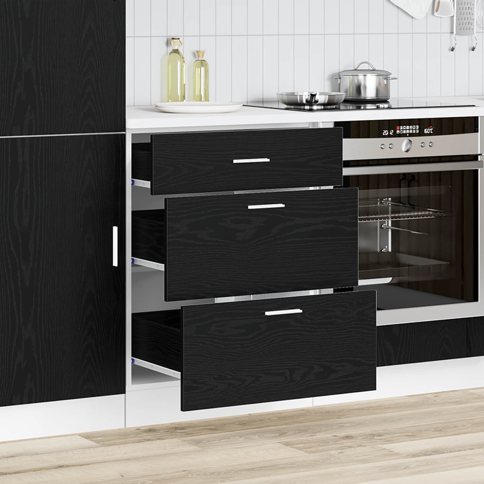 Vidaxl Kitchen Storage Cabinet, Modern Indoor Storage Cabinet For Home Organization, Storage Solutions, Functional Cabinet, , Storage Furniture, Wall Cabinet