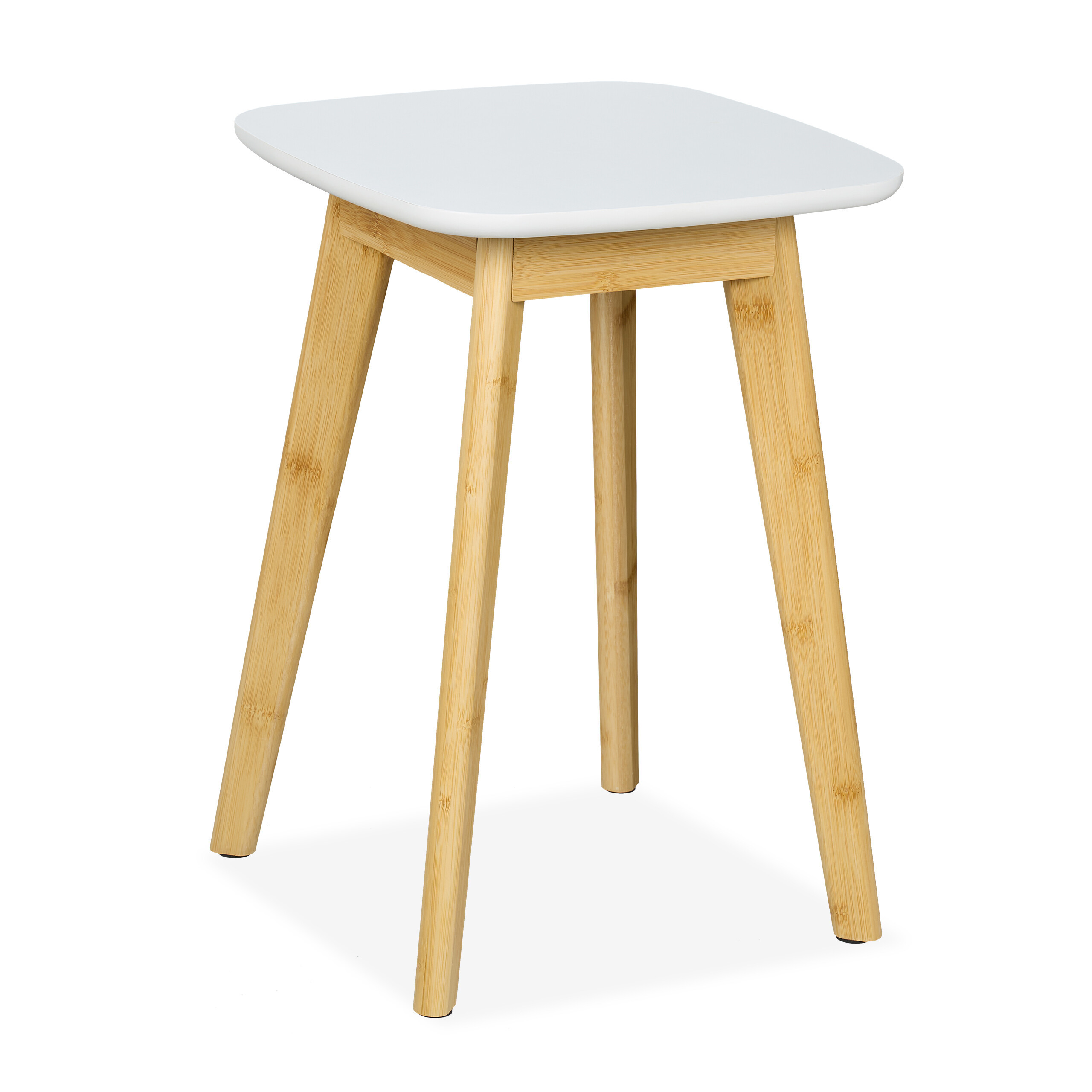 Image of Dining Room Stool In Natural/white - (w)33 X (h)46 X (d)33 Cm