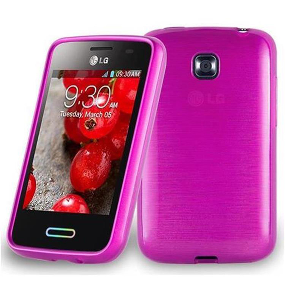 Image of Case Compatible With Lg L3 Ii (2. Sim) Protective Case Made Of Flexible Tpu Silicone In Brushed Design Back Case Cover Etui Phone Case