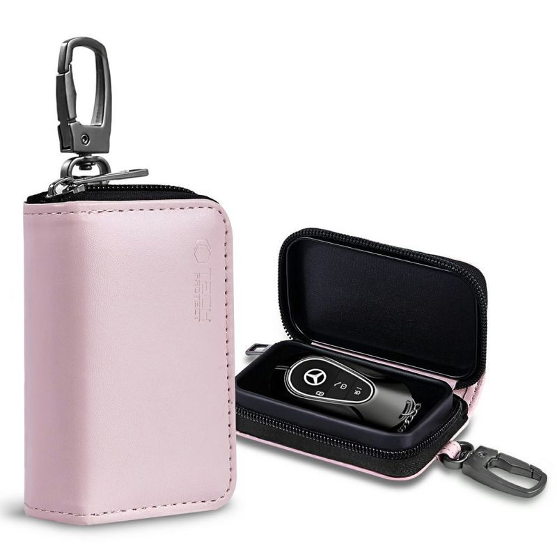 TEMU Faraday Cage Tech-protect Klr300 Pouch Keyless Rfid Signal Blocker Case, Data Theft Protection, Pink, Signal Blocking Function