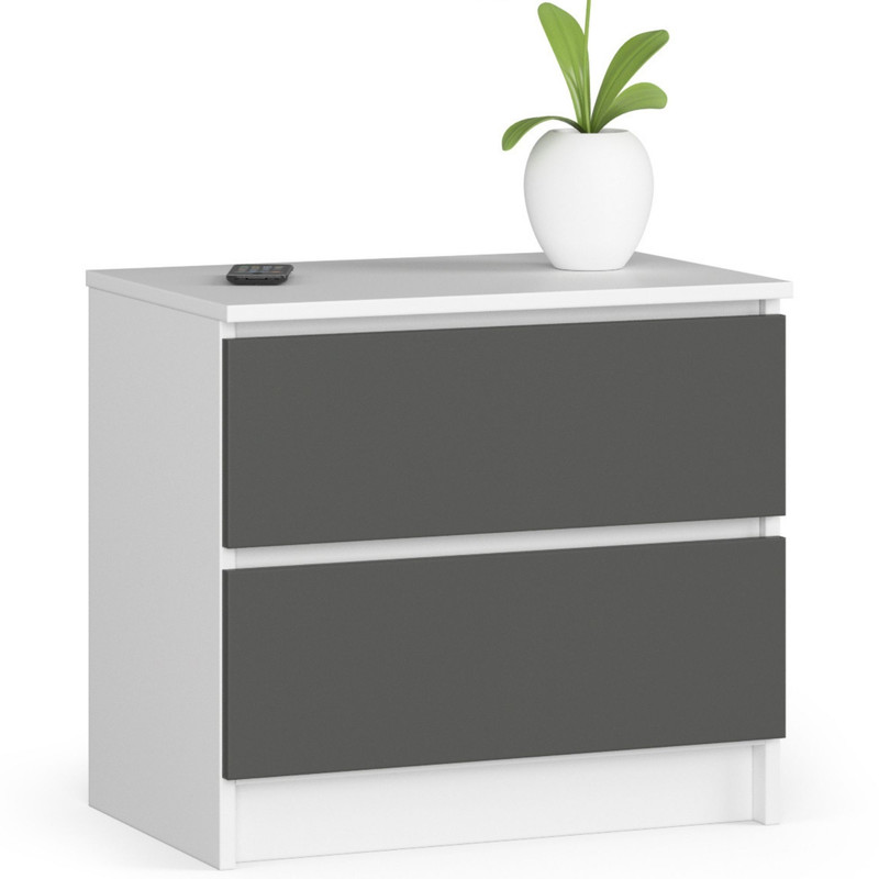Nightstand / Small Dresser Akord K60 With 2 Drawers 60x40x55 Cm