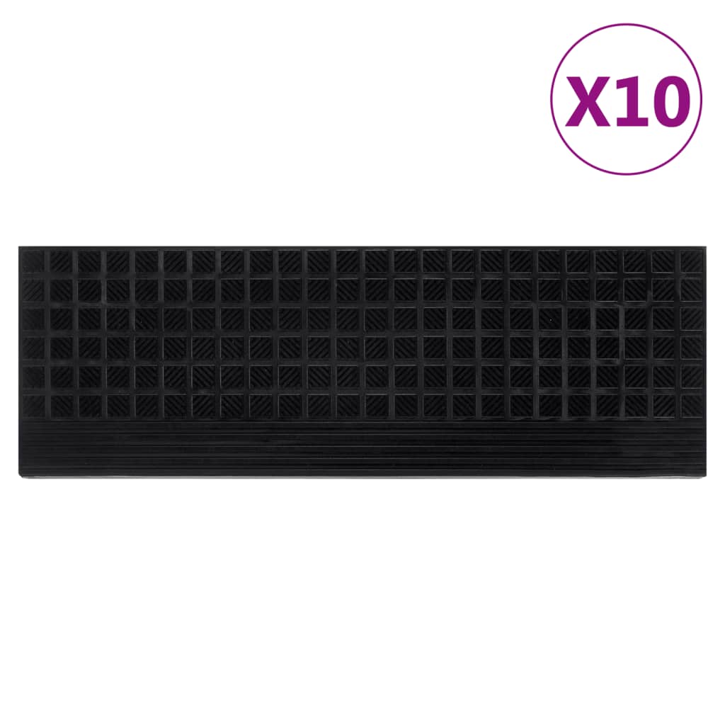 Vidaxl Step Mats 10pcs. 25x75 Cm Rubber