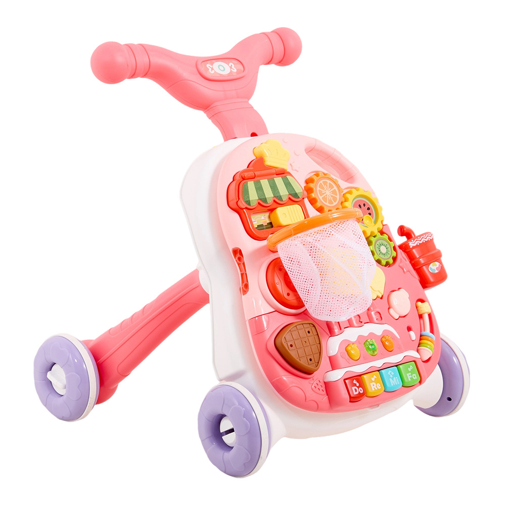 2 in 1 Baby Walker and Stroller with Anti-Roll Feature
