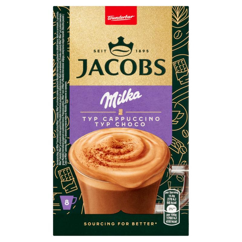 Jacobs Instant Coffee Drink With Cocoa And Milka Chocolate Flavor, 126.4 G (8 X 15.8 G)