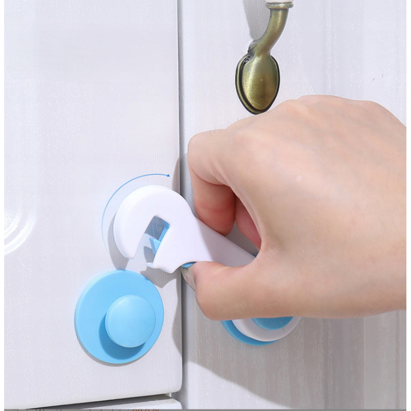 10-Komadni Sigurnosni Zaključavac za Ladice i Ormare - Bijela Plastika - Zaštita za Djecu - Jednostavna Montaža Snap Zaključavanje