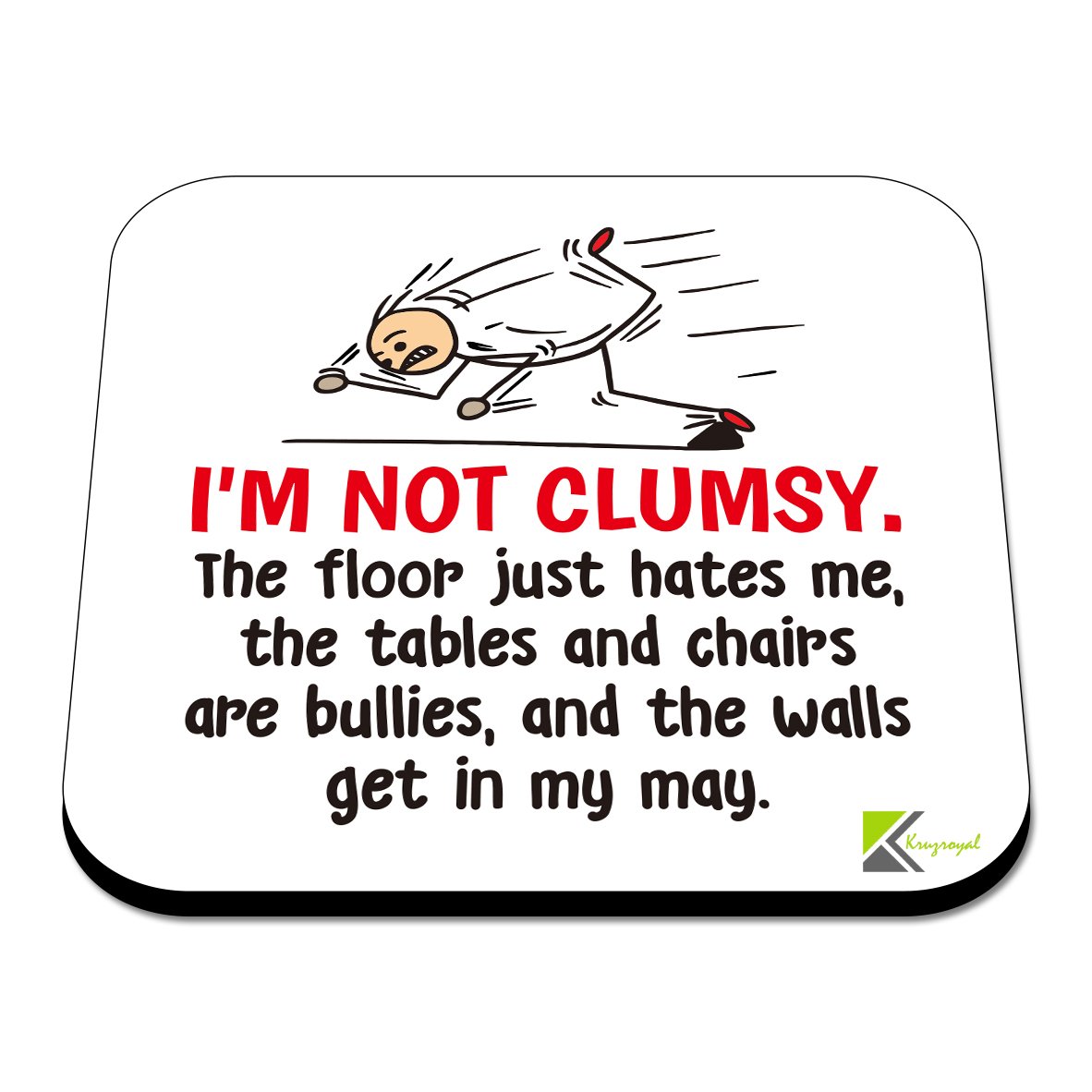 TEMU Im Not Funny Sarcastic Coaster, Glossy Mdf Cup Mat, Sarcastic Relatable Desk Accessory, Gift For , 1pc