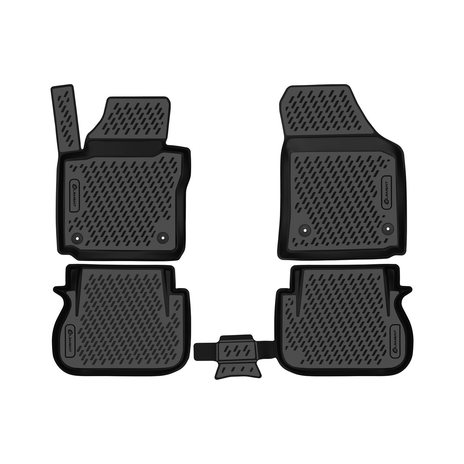 Rubber Mat Set Suitable For Vw Caddy | Mk3/mk4 | 2004 - 2020 | 100% Precise- Floor Mats, Universal Car Floor Mat, Car Rubber Mats, Car Floor Mats Rubber