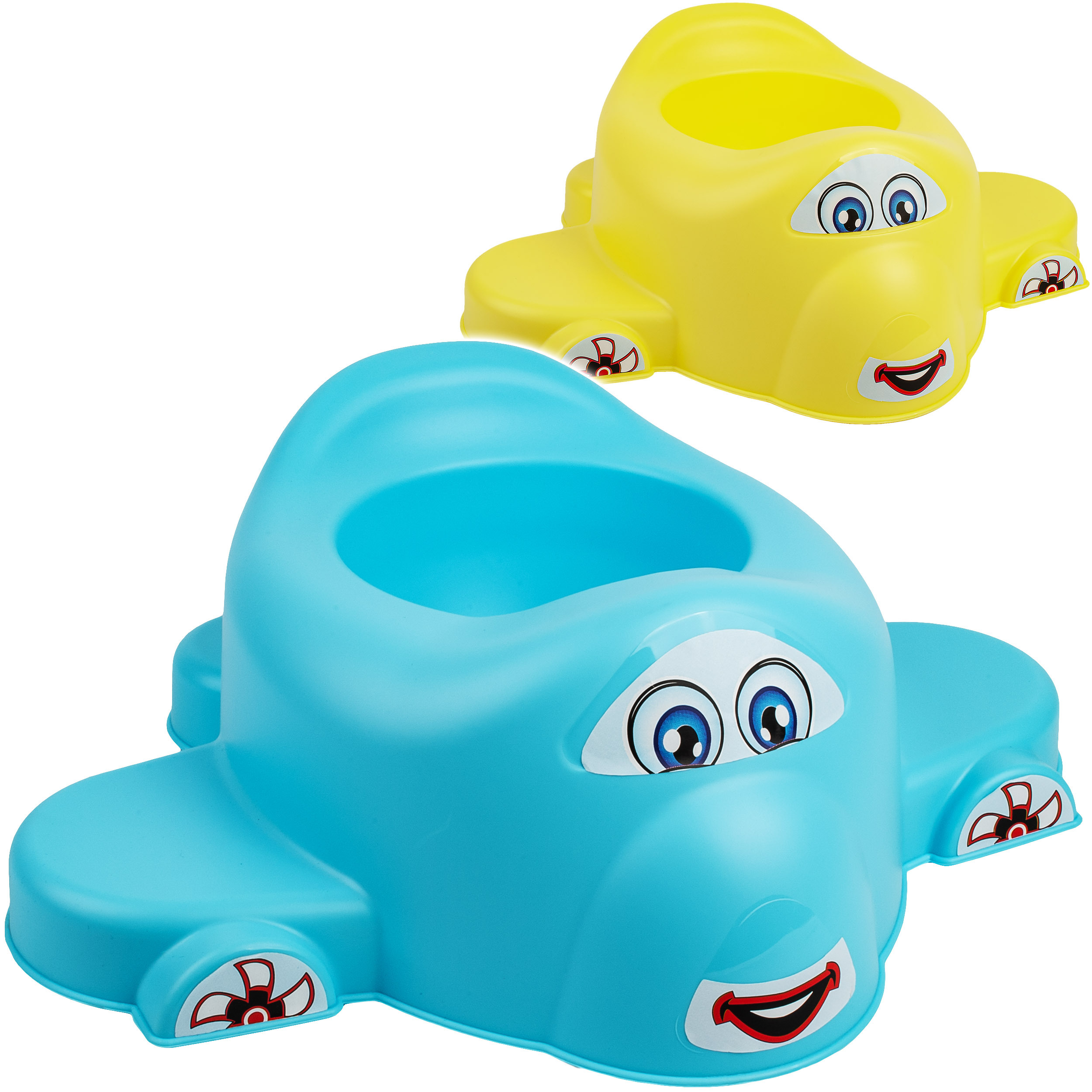 Image of Night Pot / Potty / Baby Potty - Airplane - With Backrest + Splash Guard - For Boys - Baby Potty / Children's Potty / Training Potty - Large Toilet Trainer - Toilet Seat