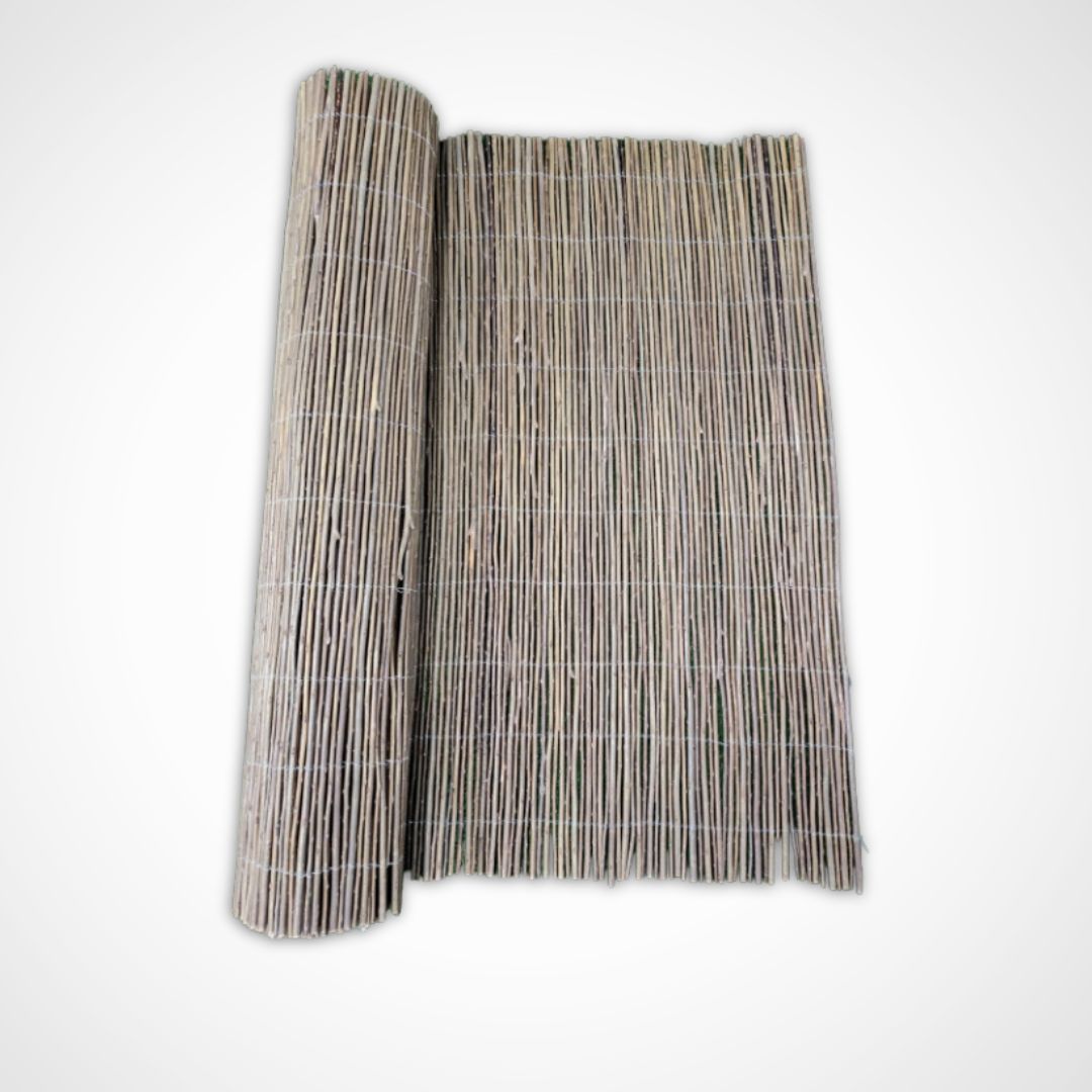 TEMU Mimbre Natural Composición 100% Caña Natural Mimbre Cosidas Con Alambre 80% Ocultacion Malla Ocultacion Natural