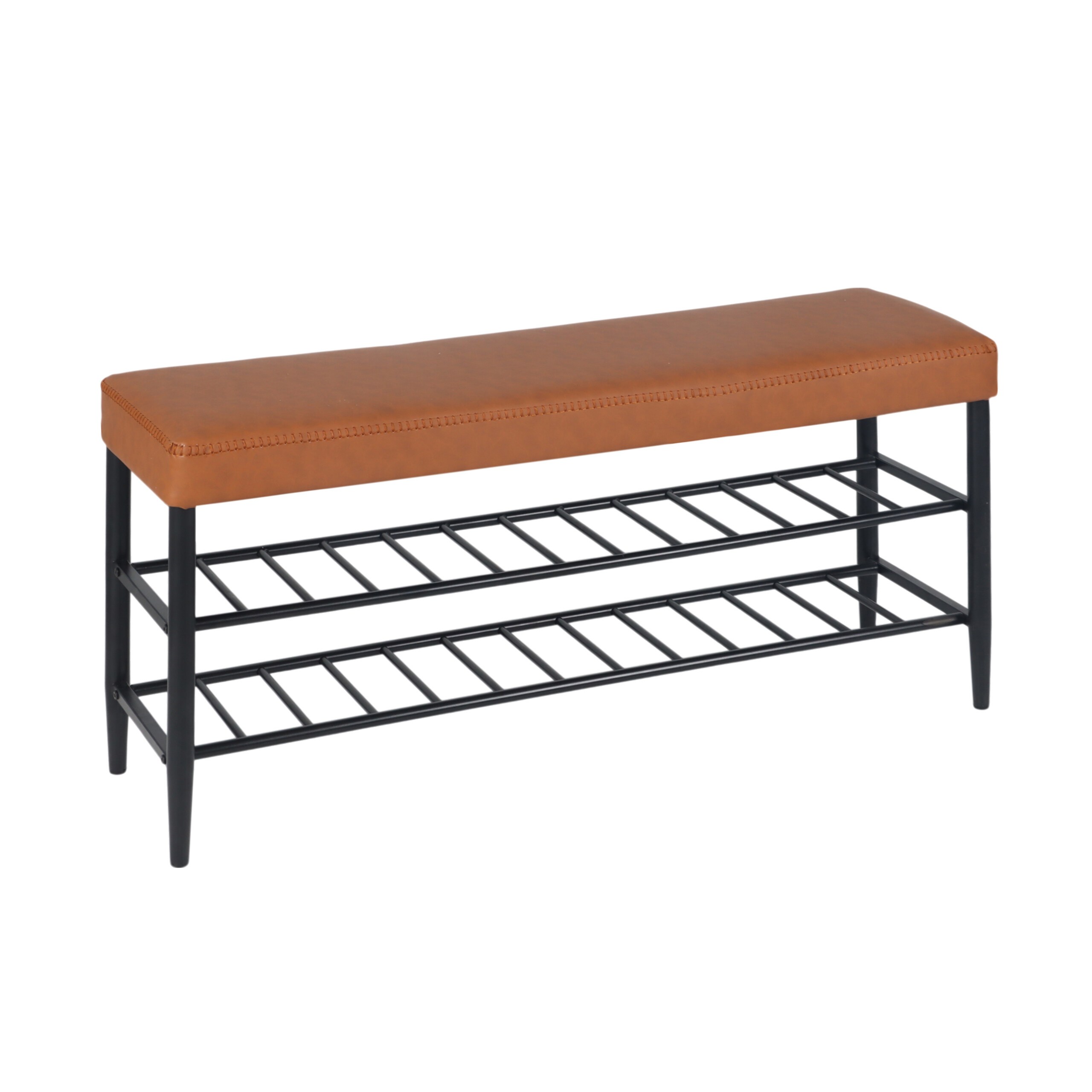 Shoe Bench In Brown - (w)100 X (h)50 X (d)30 Cm