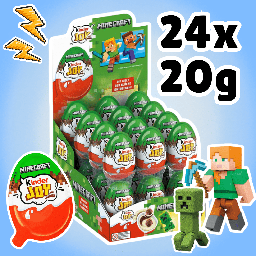 Image of 24x Kinder Joy Surprise Eggs With Milk Cream & Cocoa, 24x20g