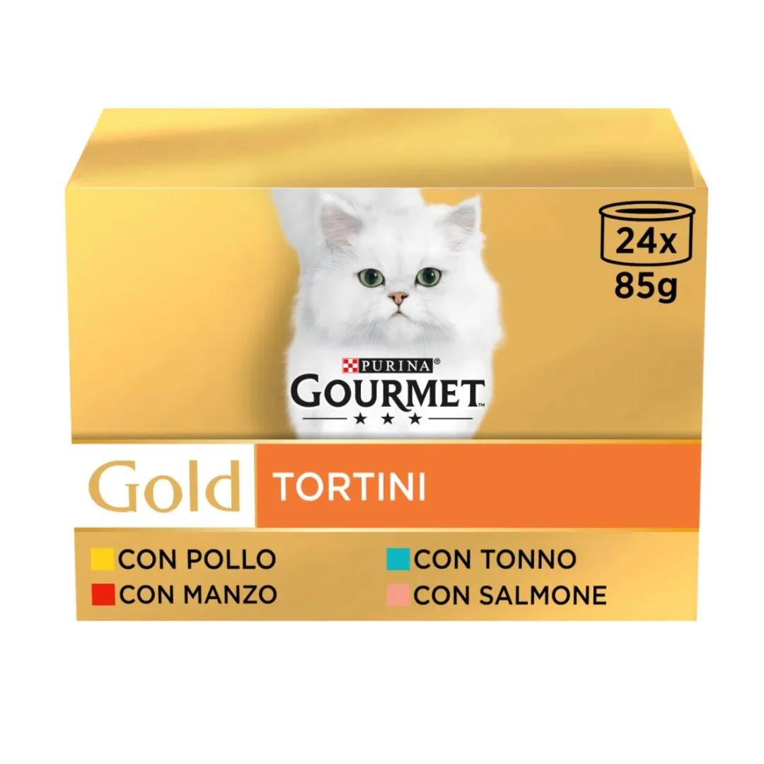 Purina Gourmet Cat Gold Multipack With Chicken, Beef, Tuna, And Salmon - 24x85g