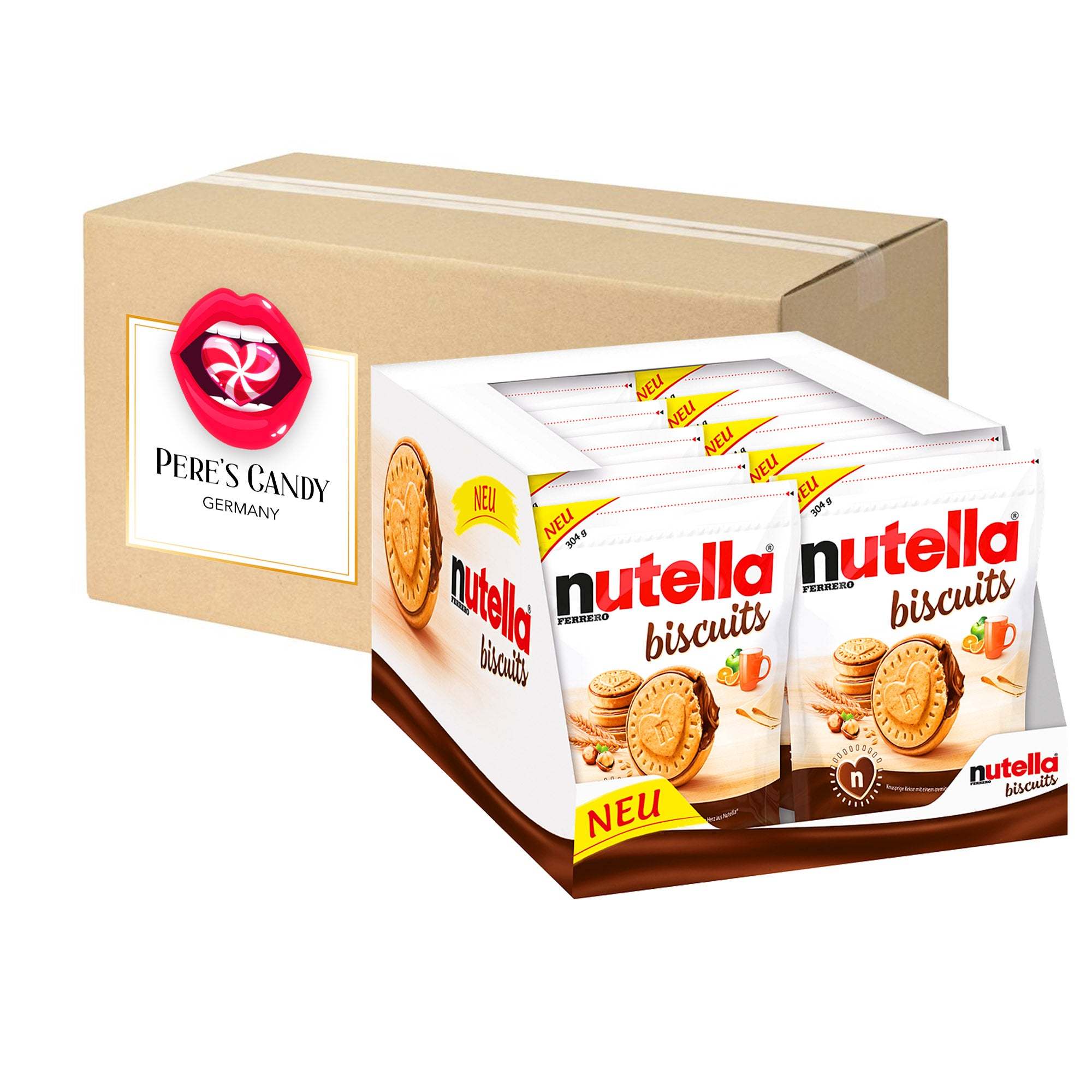 10-pack Nutella Biscuits 10x304g - Biscuit Pastry With A Nut-nougat Cream Filling