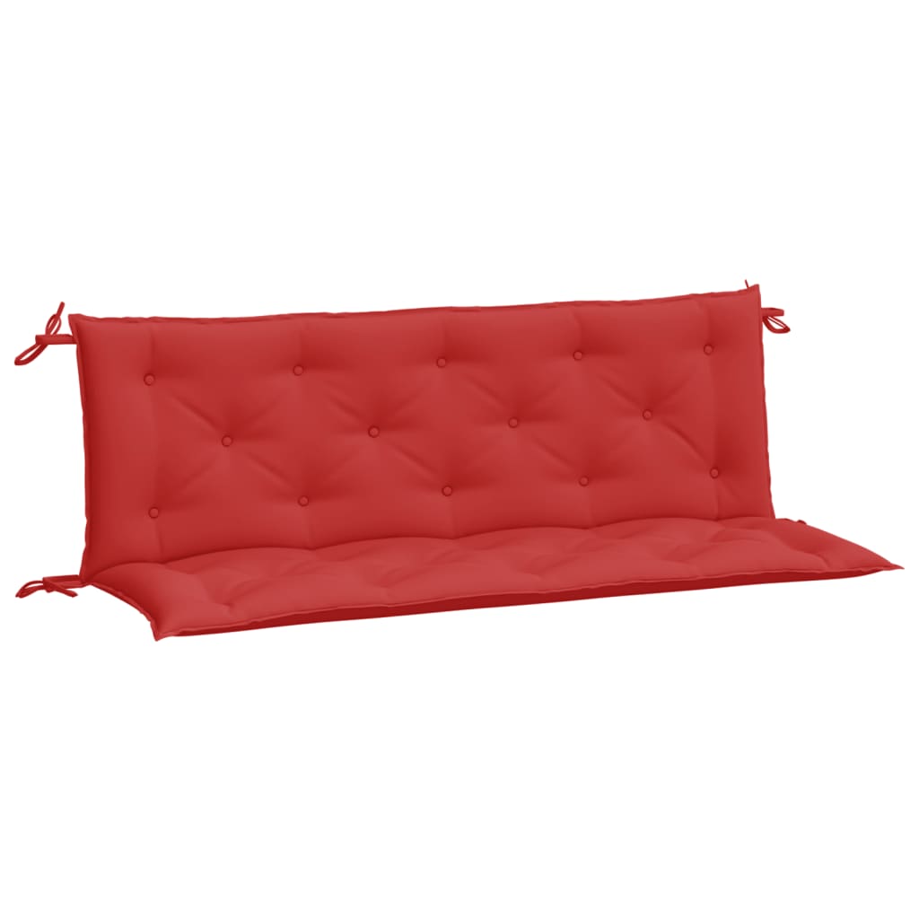 Image of Garden Bench Cushions 2 Pcs, Hollow Fiber Garden Bench Cushion, Seat Cushion With Drawstrings For Indoor Outdoor Use, Bench Cushion Seat Cushion Bench Pad, Red Oxford Fabric, Cushions Only Included