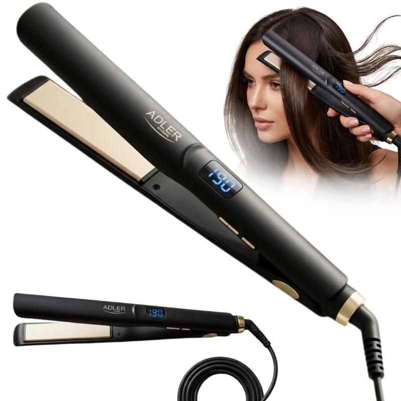 Modern Ceramic Hair Straightener With Movable Plates, Led Display, 5 Temperature Levels, , Automatic Shut-off, .