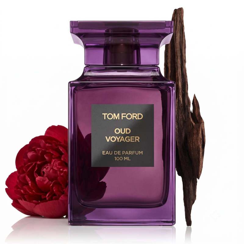 Image of Tom Ford Oud Voyager Eau De Parfum 100 Ml - Unisex Fragrance With Floral Oud, Red Peony, Geranium , And Warm .