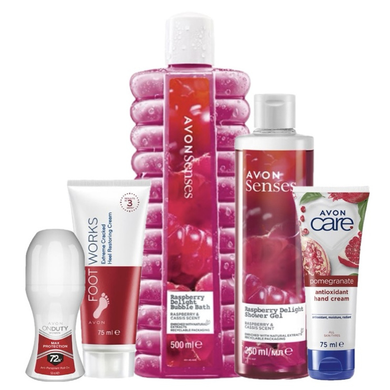Image of Large Raspberry Cosmetic Set For Gift