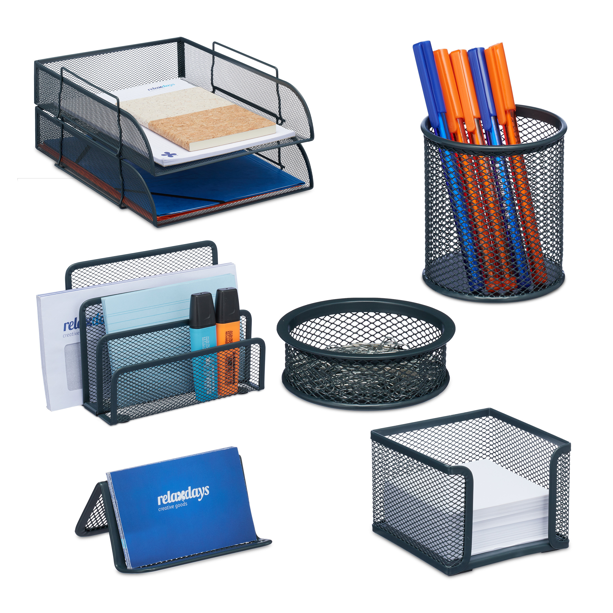 TEMU 7pcs. Desk Organizer Set In