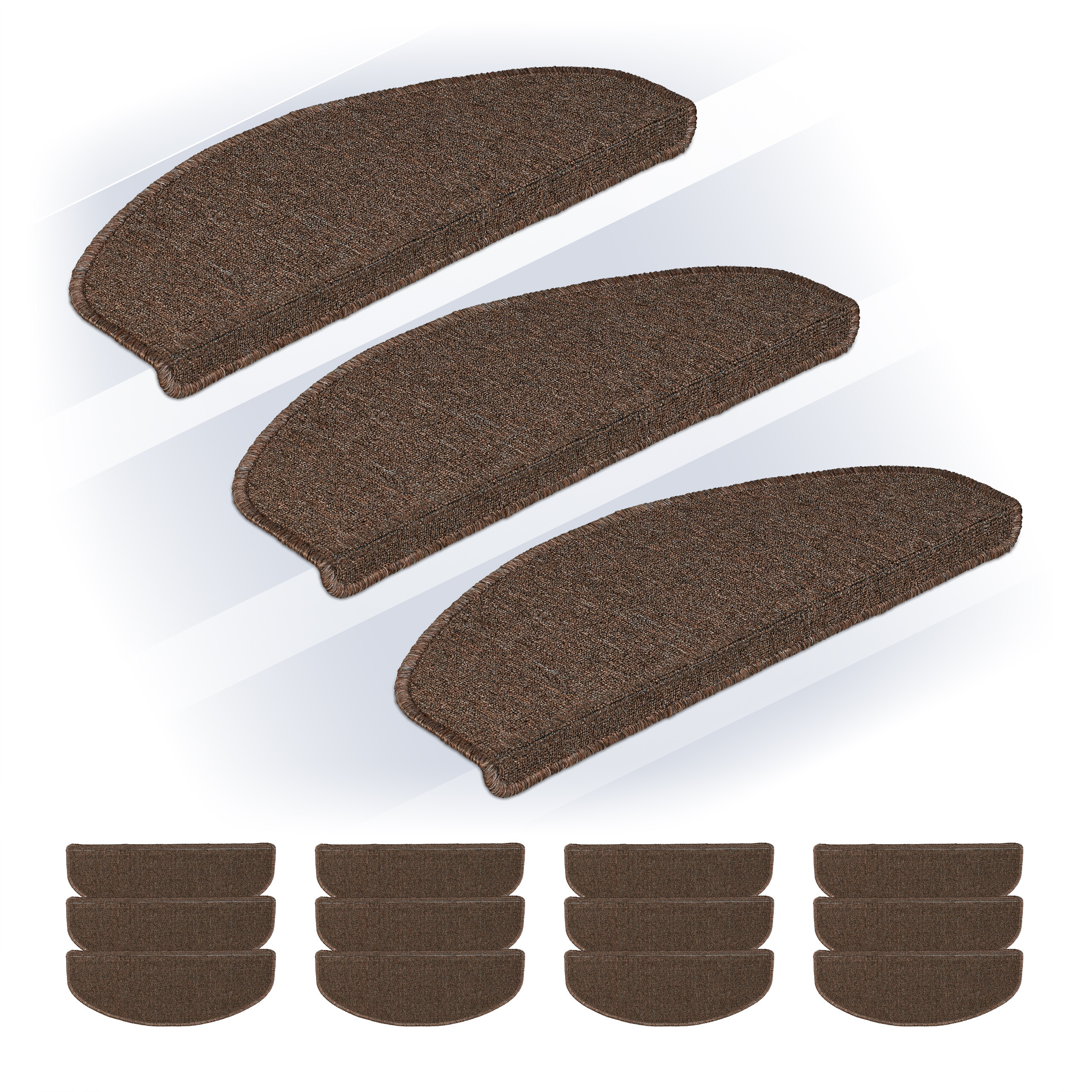 15 X Dark Brown Step Mats