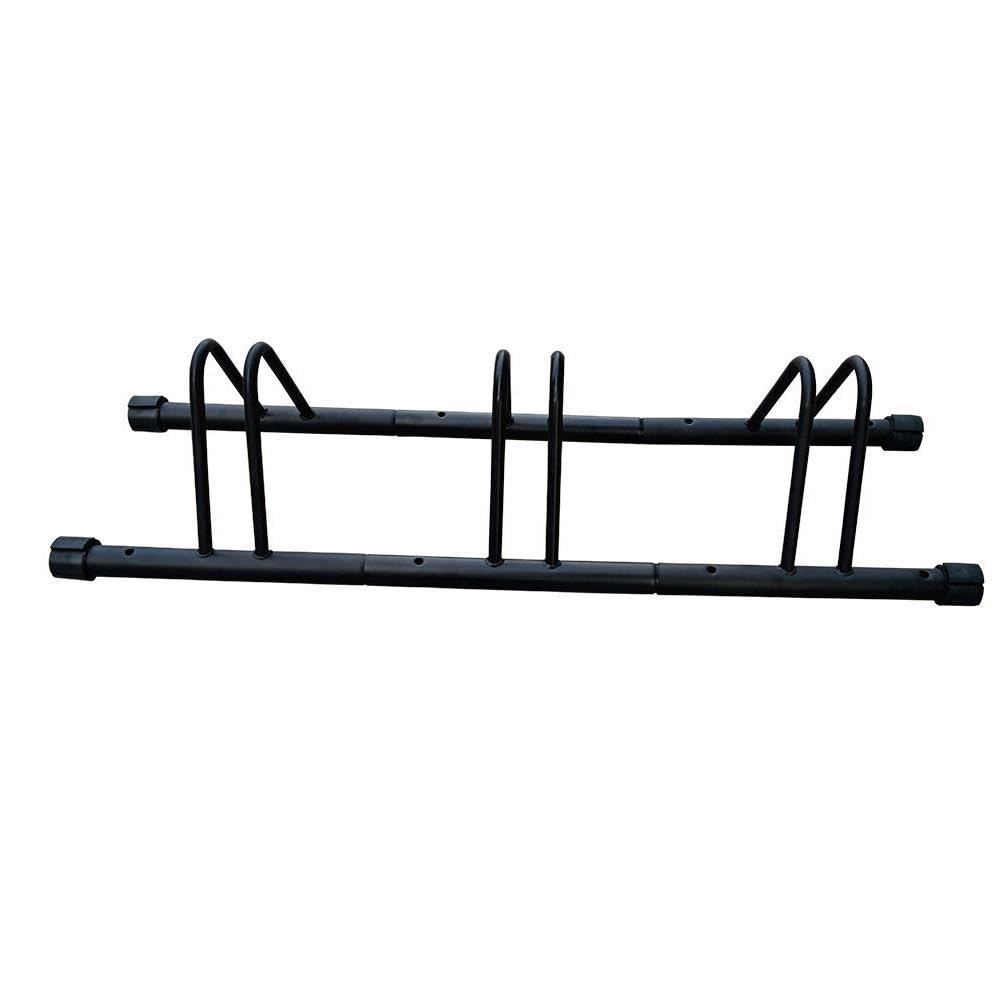 TEMU 3-bike Freestanding Floor Rack – Compact Steel Loop Bicycle Stand For Garage, Patio, Or Outdoor Storage | Fits Mountain & Road Bikes | Non-slip