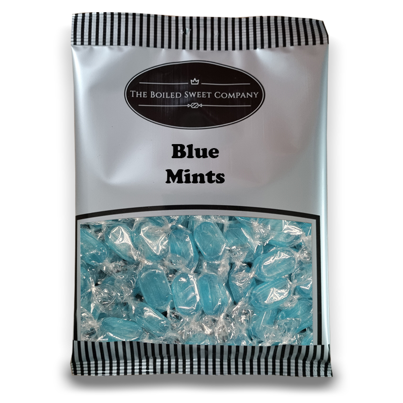 TEMU The Boiled Sweet Company® Blue Mints 1kg - Traditional Wrapped Boiled Sweets - Peppermint Mints - Bulk 1 Kilo Bag - The Perfect Pick And Mix