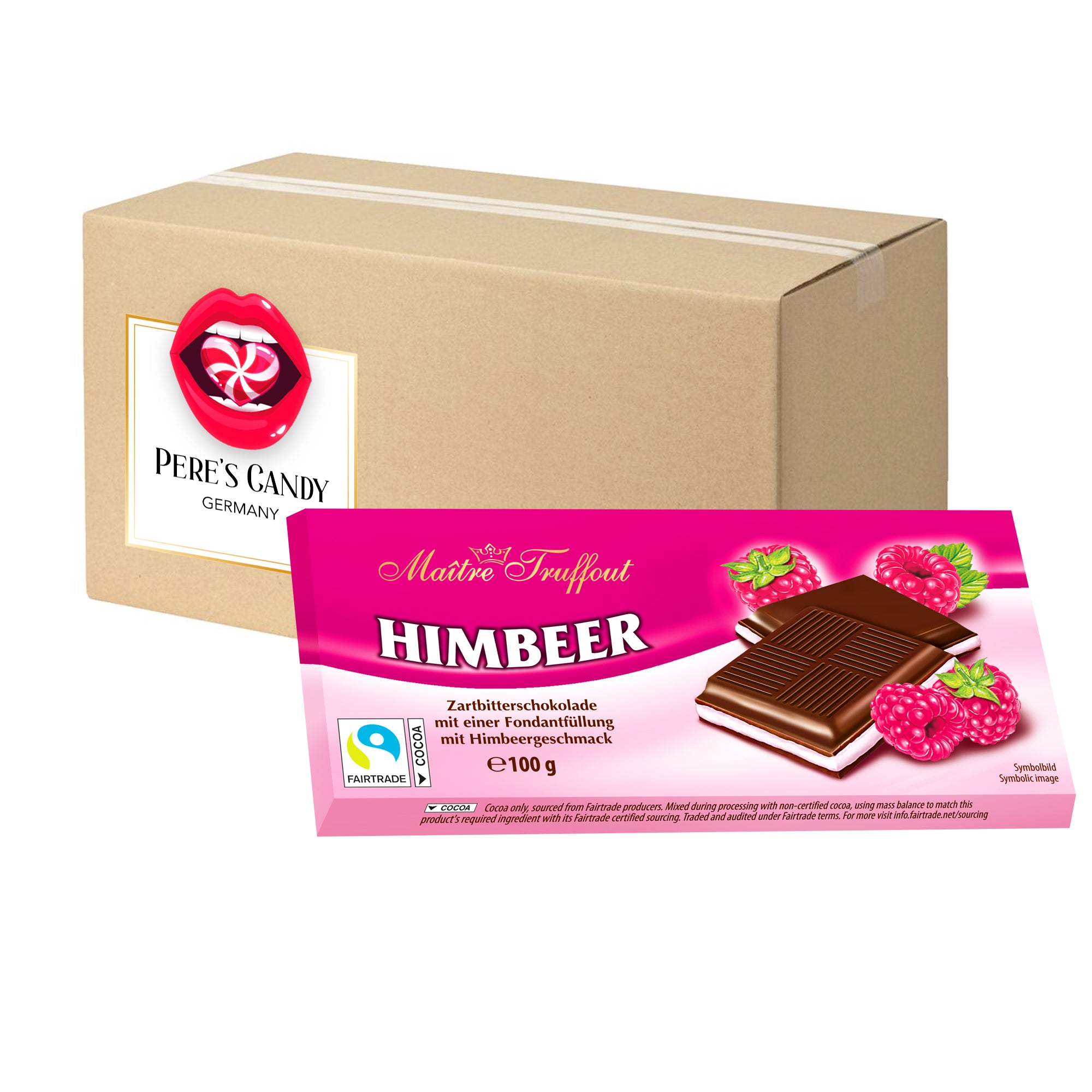 Master Truffout Cream Chocolate Raspberry Tablet 5x100g