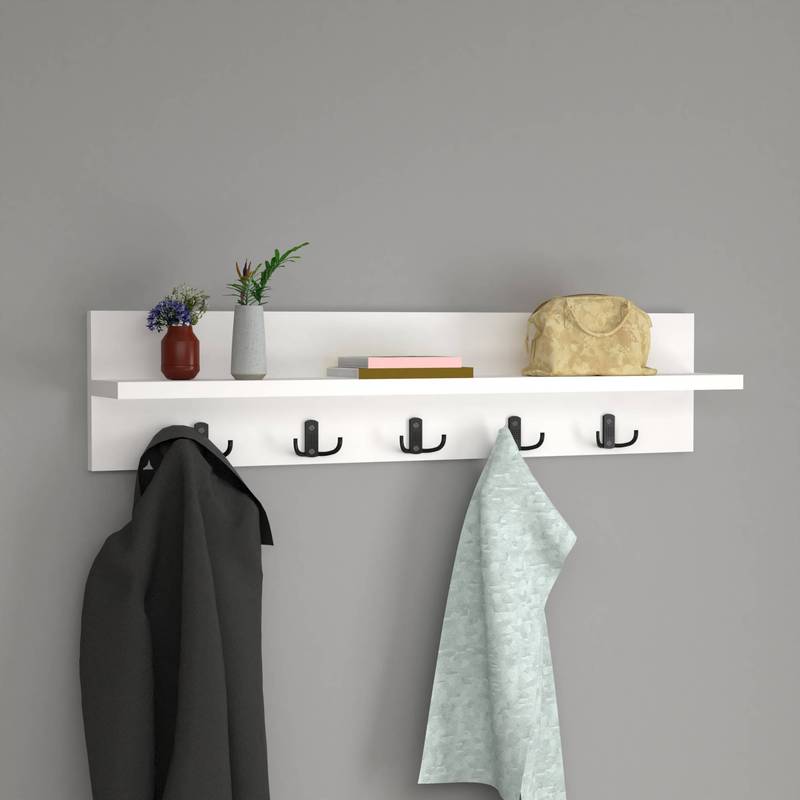 Wardrobe Hammarö With 10 Coat Hooks Coat Rack Hallway Wardrobe With Shelf Hook Strip Coat Holder Hat Shelf