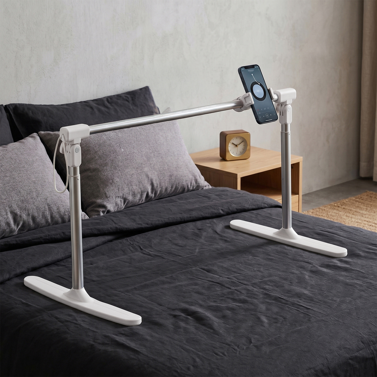 Adjustable Bedside Stand for Tablet & Phone, Foldable Holder