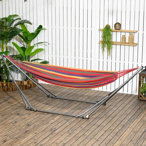 foldable hammock stand portable hammock with metal frame 2 in 1 hammock net stand clothes drying rack load capacity 120kg for patio garden yard black