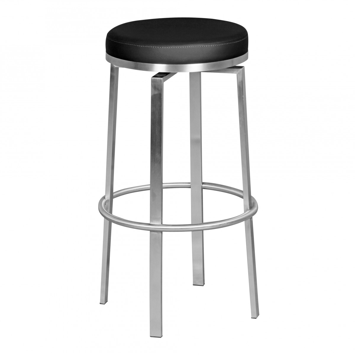 Stool 42x76x42 Cm Stainless Stool 360° Rotatable, Padded Bar Stool, Bar Stool, Stool, High Stool For Bar