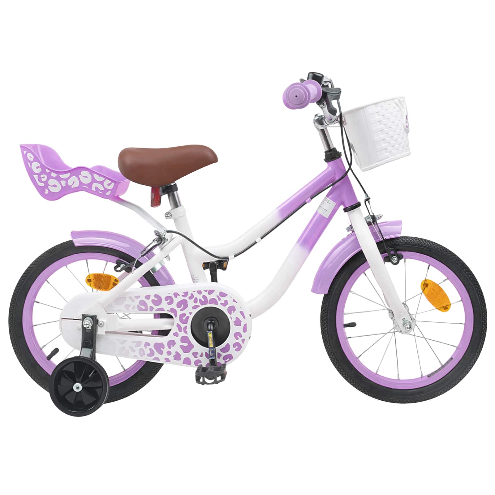 Image of Children's Bicycle 16 Inches For 4-6 Years Old, Purple, Children's Bicycle, Adjustable Handlebars And Seat, Single-gear Bike, Urban Cycling