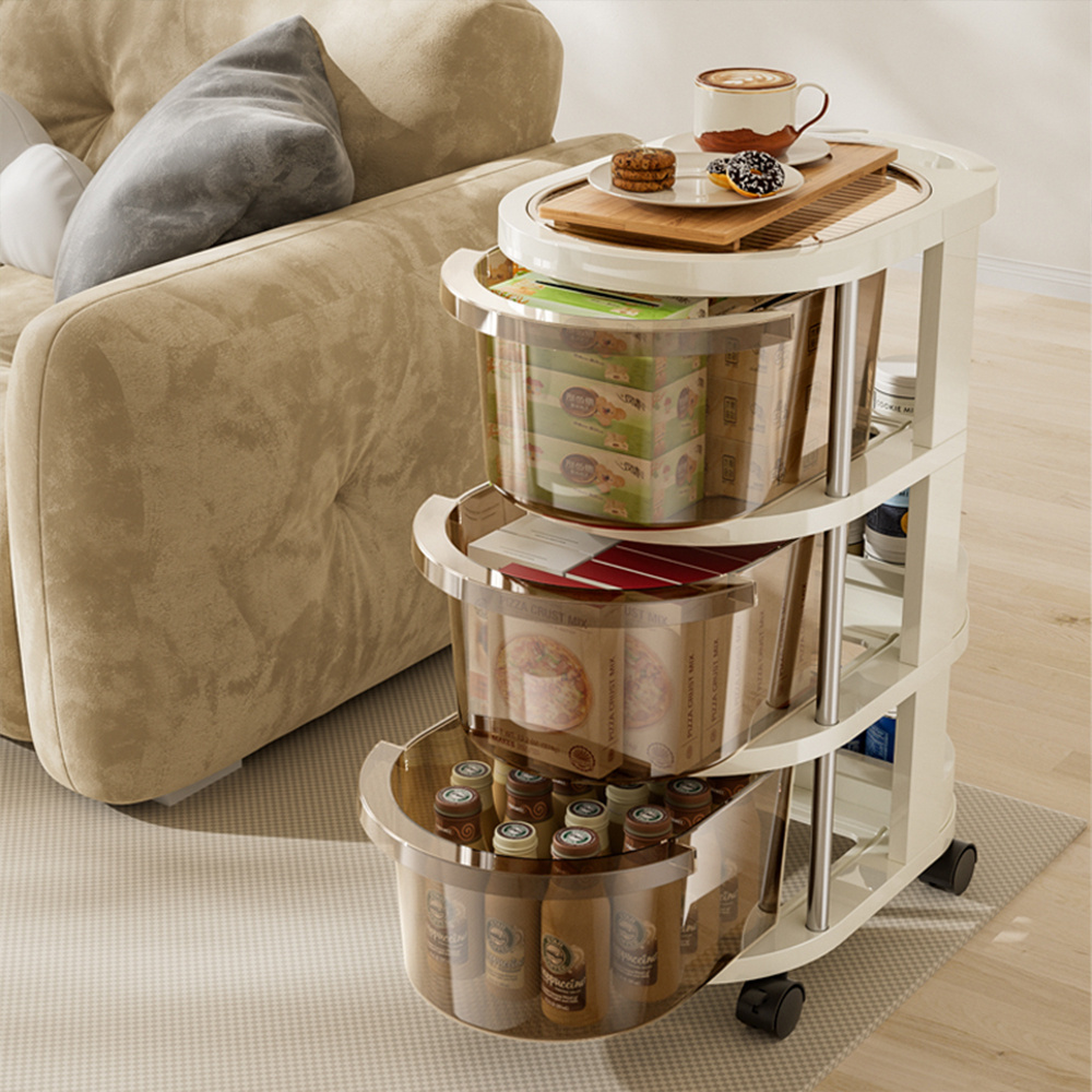 3-Tier Kitchen Storage Trolley with Wheels
