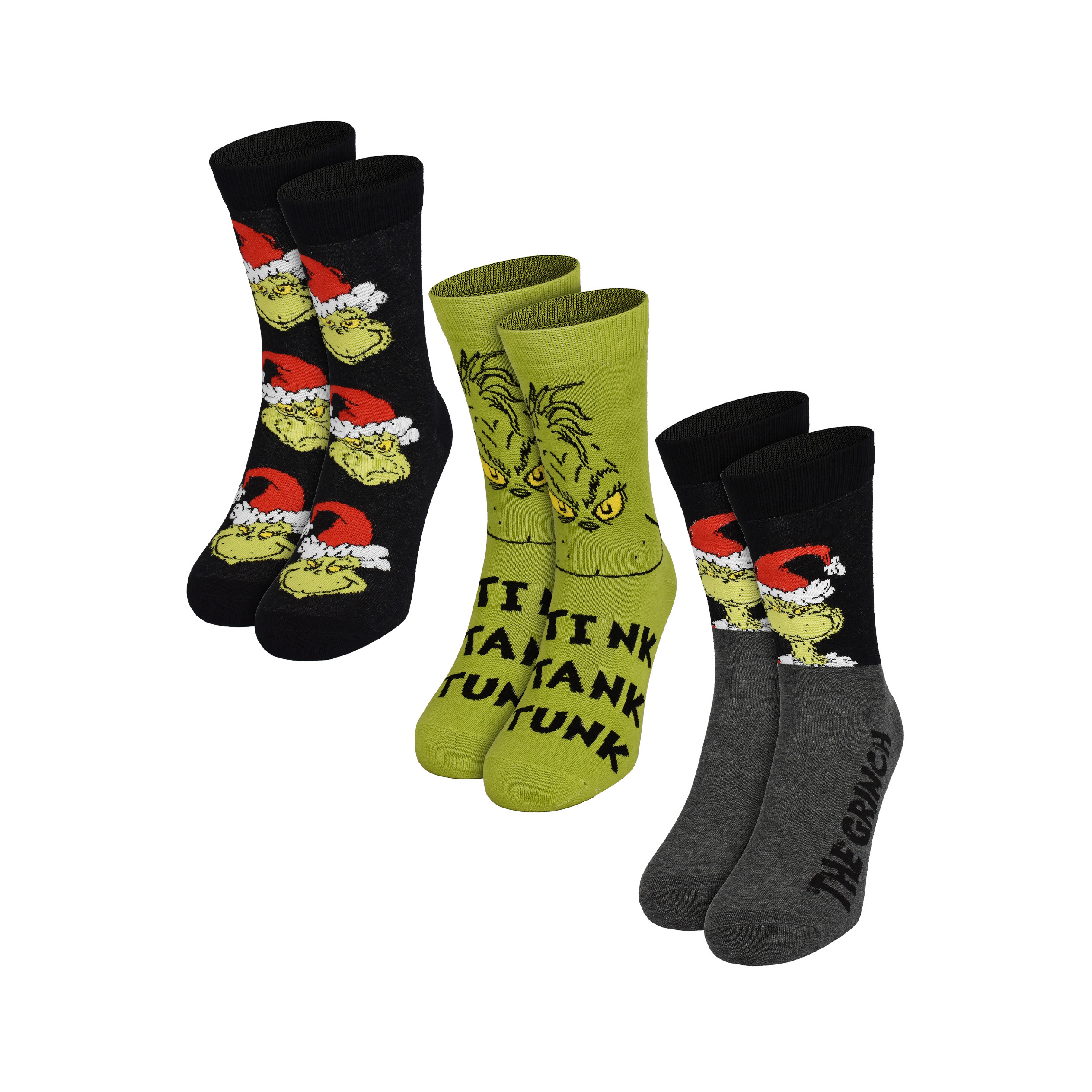 Image of The Socks For Women And Men - Unisex For Women And Men Green/black (3-pack)